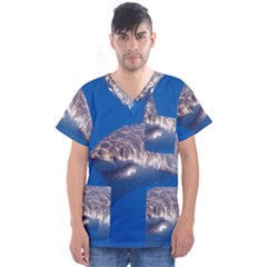 GREAT WHITE SHARK 5 Men s V-Neck Scrub Top