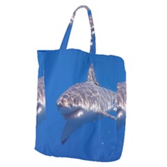 GREAT WHITE SHARK 5 Giant Grocery Zipper Tote