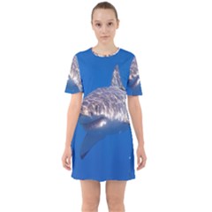 Great White Shark 5 Sixties Short Sleeve Mini Dress by trendistuff