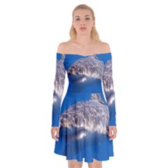 GREAT WHITE SHARK 5 Off Shoulder Skater Dress