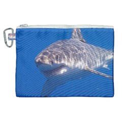 Great White Shark 5 Canvas Cosmetic Bag (xl) by trendistuff