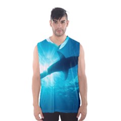 Great White Shark 6 Men s Basketball Tank Top by trendistuff