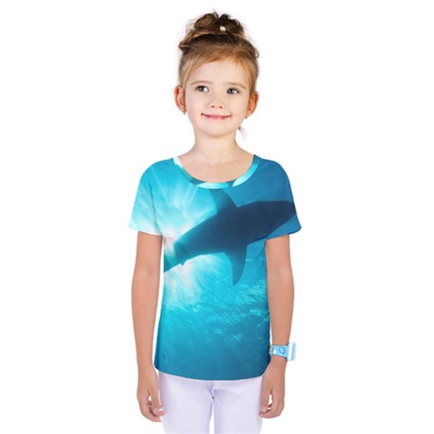 Great White Shark 6 Kids  One Piece Tee by trendistuff