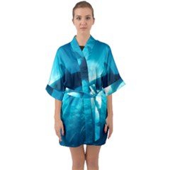 Great White Shark 6 Quarter Sleeve Kimono Robe by trendistuff