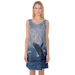 HUMPBACK 1 Sleeveless Satin Nightdress