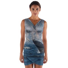 Humpback 1 Wrap Front Bodycon Dress by trendistuff