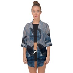 Humpback 1 Open Front Chiffon Kimono by trendistuff