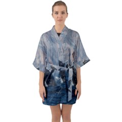 Humpback 1 Quarter Sleeve Kimono Robe by trendistuff