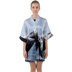 Humpback 2 Quarter Sleeve Kimono Robe by trendistuff