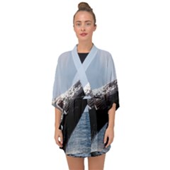 Humpback 2 Half Sleeve Chiffon Kimono by trendistuff