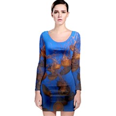 Jellyfish Aquarium Long Sleeve Bodycon Dress by trendistuff