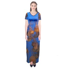 Jellyfish Aquarium Short Sleeve Maxi Dress by trendistuff