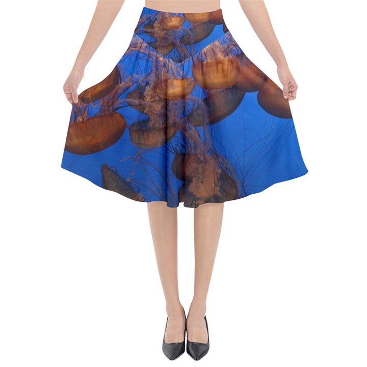 JELLYFISH AQUARIUM Flared Midi Skirt