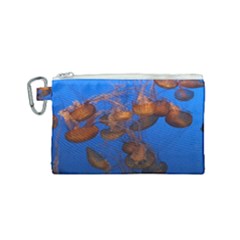 Jellyfish Aquarium Canvas Cosmetic Bag (small) by trendistuff