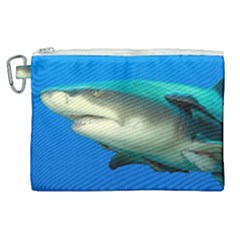 Lemon Shark Canvas Cosmetic Bag (xl) by trendistuff