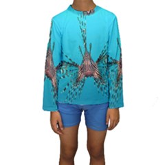 Lionfish 2 Kids  Long Sleeve Swimwear by trendistuff