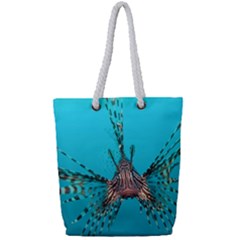 Lionfish 2 Full Print Rope Handle Tote (small) by trendistuff