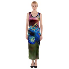 Mandarinfish 1 Fitted Maxi Dress by trendistuff