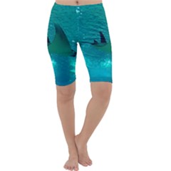 Manta Ray 1 Cropped Leggings  by trendistuff