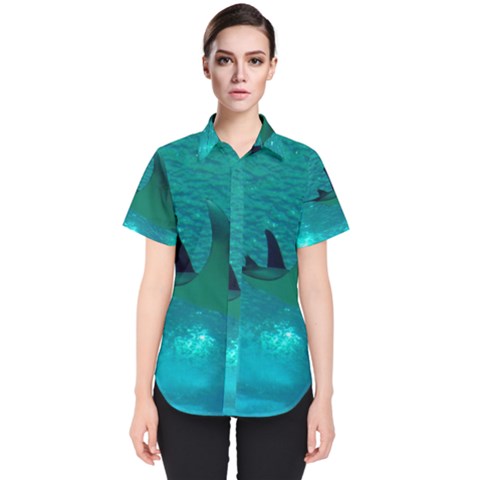 Manta Ray 1 Women s Short Sleeve Shirt by trendistuff