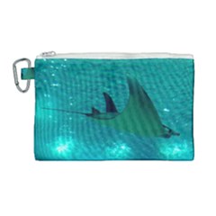 Manta Ray 1 Canvas Cosmetic Bag (large) by trendistuff