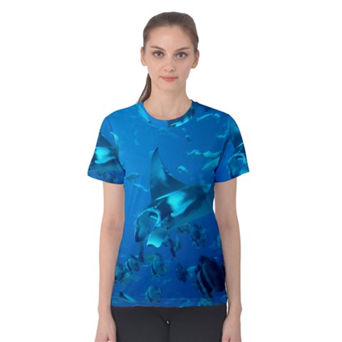 Manta Ray 2 Women s Cotton Tee by trendistuff