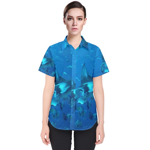 Manta Ray 2 Women s Short Sleeve Shirt by trendistuff