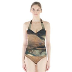 Moray Eel 1 Halter Swimsuit by trendistuff