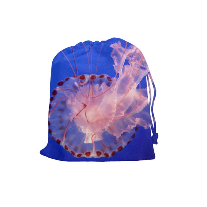 PURPLE JELLYFISH Drawstring Pouches (Large) 