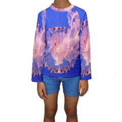 Purple Jellyfish Kids  Long Sleeve Swimwear by trendistuff