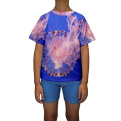 Purple Jellyfish Kids  Short Sleeve Swimwear by trendistuff