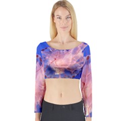 Purple Jellyfish Long Sleeve Crop Top by trendistuff