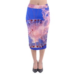 Purple Jellyfish Midi Pencil Skirt by trendistuff