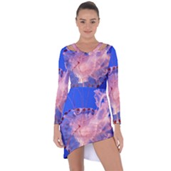 Purple Jellyfish Asymmetric Cut-out Shift Dress by trendistuff