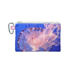 Purple Jellyfish Canvas Cosmetic Bag (small) by trendistuff