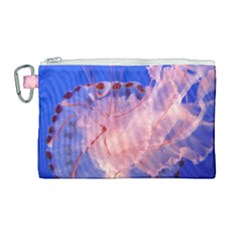 Purple Jellyfish Canvas Cosmetic Bag (large) by trendistuff