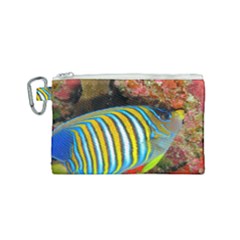 Regal Angelfish Canvas Cosmetic Bag (small) by trendistuff