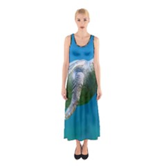 Sea Turtle 2 Sleeveless Maxi Dress by trendistuff