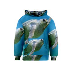 Sea Turtle 2 Kids  Pullover Hoodie by trendistuff