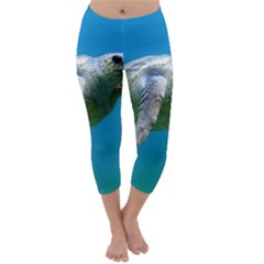 Sea Turtle 2 Capri Winter Leggings  by trendistuff