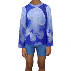 Spotted Jellyfish Kids  Long Sleeve Swimwear by trendistuff