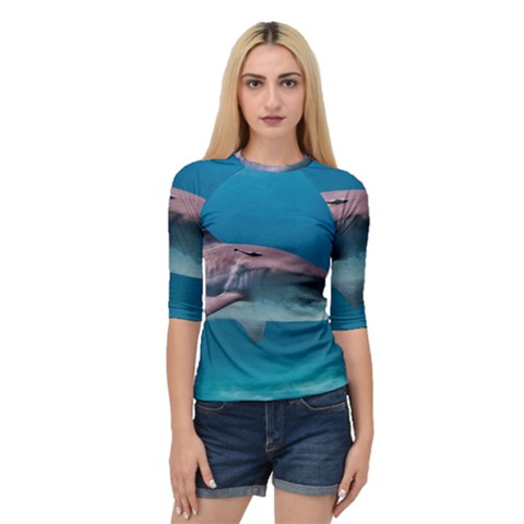 Tiger Shark 1 Quarter Sleeve Raglan Tee by trendistuff