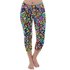 Artwork By Patrick-colorful-6 Capri Winter Leggings  by ArtworkByPatrick