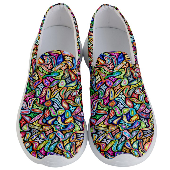 ARTWORK BY PATRICK-COLORFUL-6 Men s Lightweight Slip Ons