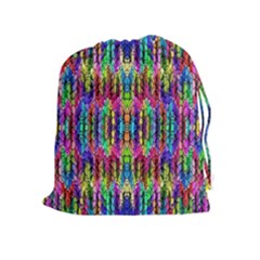 Colorful-7 Drawstring Pouches (extra Large) by ArtworkByPatrick