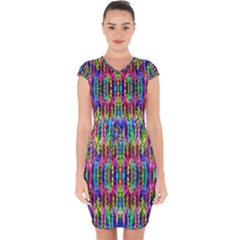 Colorful-7 Capsleeve Drawstring Dress  by ArtworkByPatrick