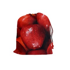 Apples 1 Drawstring Pouches (large)  by trendistuff