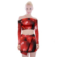 Apples 1 Off Shoulder Top With Mini Skirt Set by trendistuff