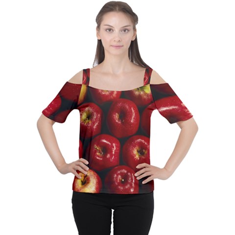 Apples 2 Cutout Shoulder Tee by trendistuff