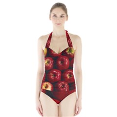 Apples 2 Halter Swimsuit by trendistuff